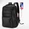PU Leather Backpack Men High Quality USB Charging Bag Large Laptop Backpack For Teenagers Boys Scho 0