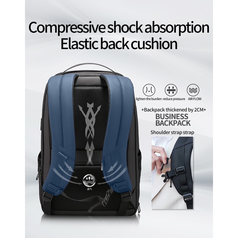 USB Charging Backpack For Men Waterproof Business Backpack Laptop Fit Travel Backpack Large Capacit 7