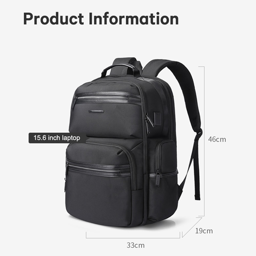 Waterproof Anti Theft Laptop BackpackUSB Recharging AntiWrinkle Oxford Backpack Men Fashion Travel 1
