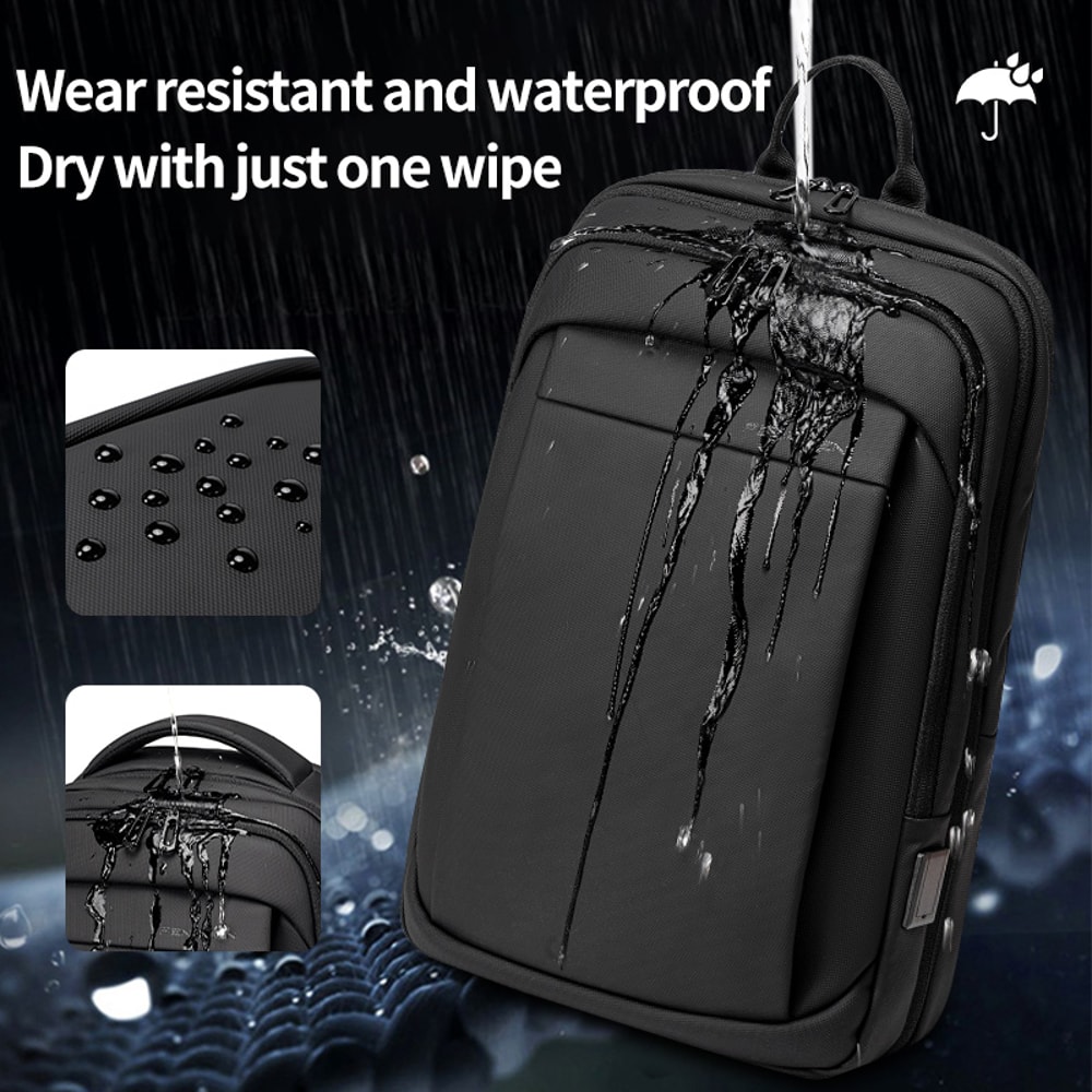 Waterproof Travel Business Backpack With USB Charging Multifunction Backpack For Men 7