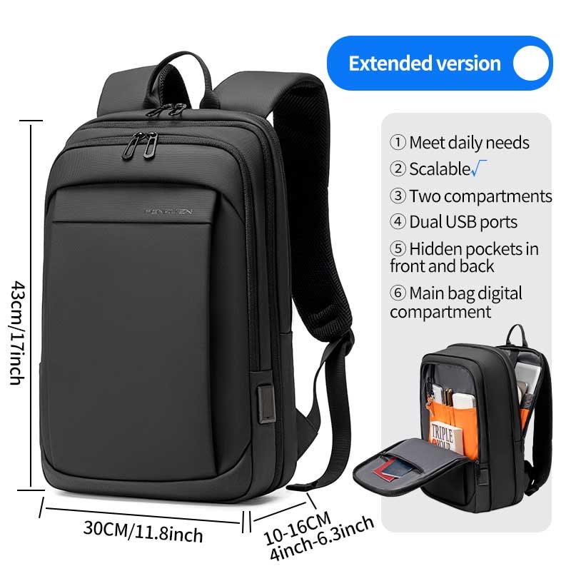 Waterproof Travel Business Backpack With USB Charging Multifunction Backpack For Men 2