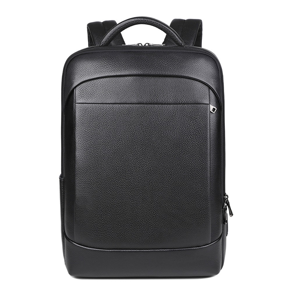 Large Capacity Genuine Leather Backpack for Men, Laptop USB Charge, Anti-Theft Waterproof Travel Bag for Men