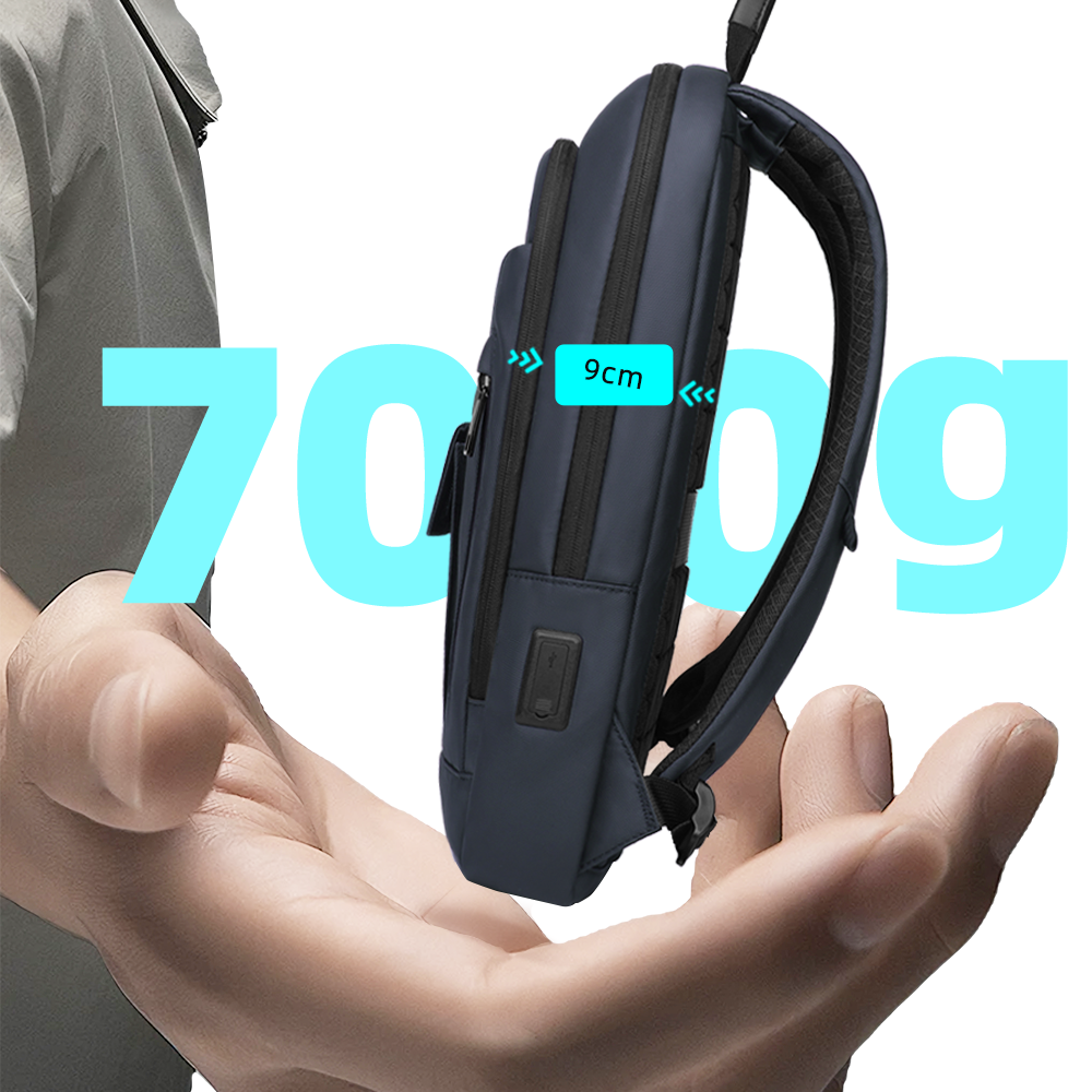 Stylish Men Knight Multifunctional Laptop Backpack Classic USB Charging Waterproof Slim Business Wo