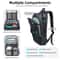 Stylish Men Knight Multifunctional Laptop Backpack Classic USB Charging Waterproof Slim Business Wo
