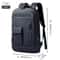 Stylish Men Knight Multifunctional Laptop Backpack Classic USB Charging Waterproof Slim Business Wo