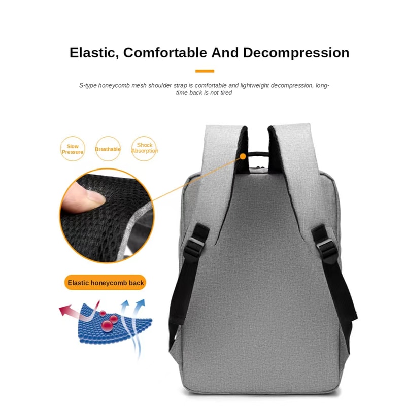 Laptop Backpack For Men Waterproof Oxford Bag Large Capacity Travel USB Charging Computer School Ba 3