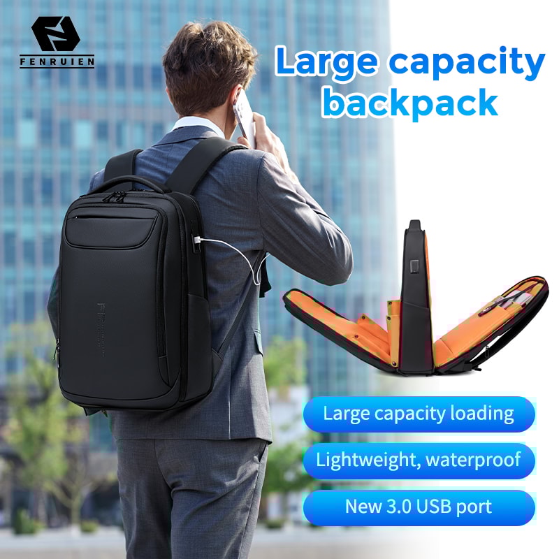 New Men Backpack 30 USB Port Charge Waterproof Backpack Large Capacity Schoolbag Multifunction Busi 2