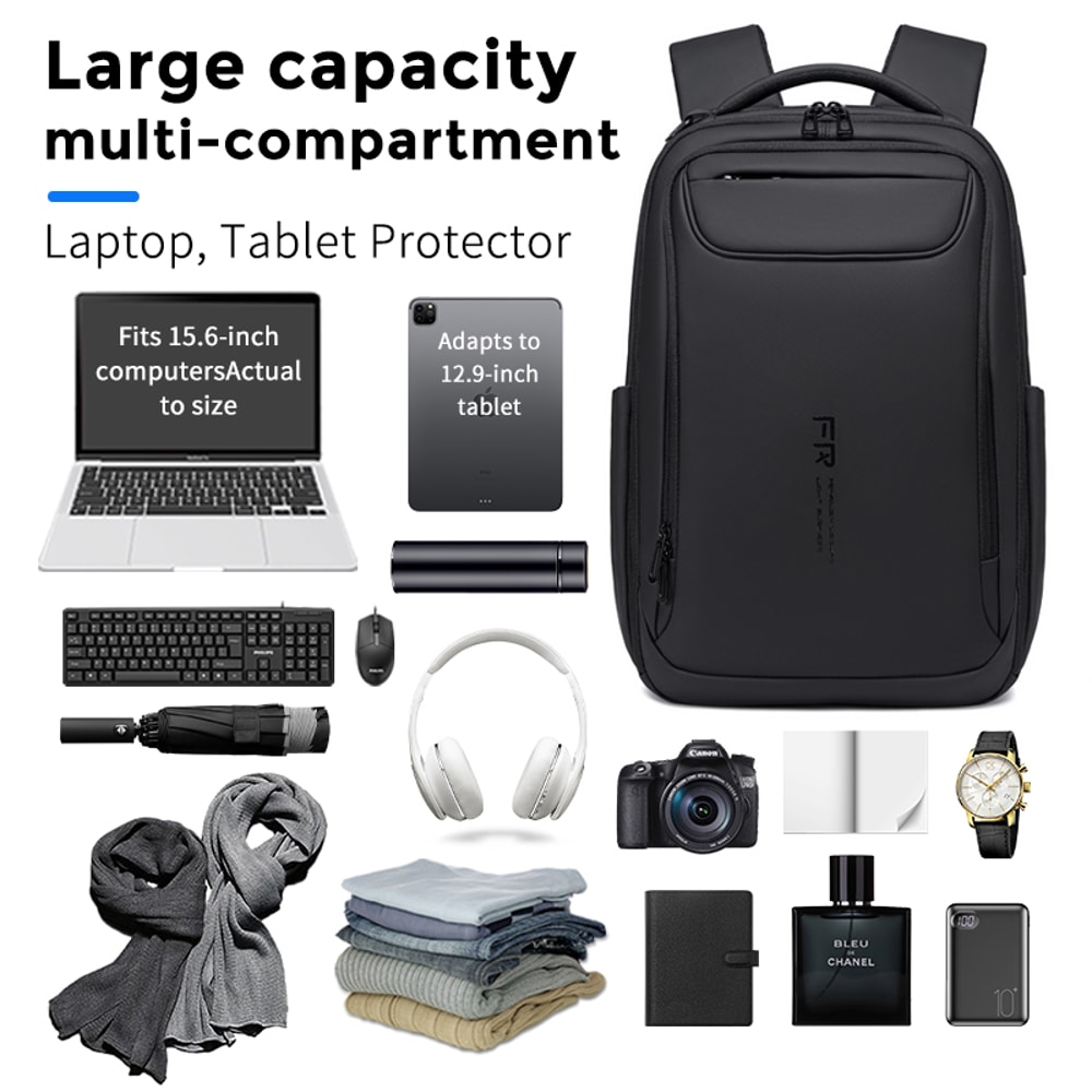 New Men Backpack 30 USB Port Charge Waterproof Backpack Large Capacity Schoolbag Multifunction Busi 3