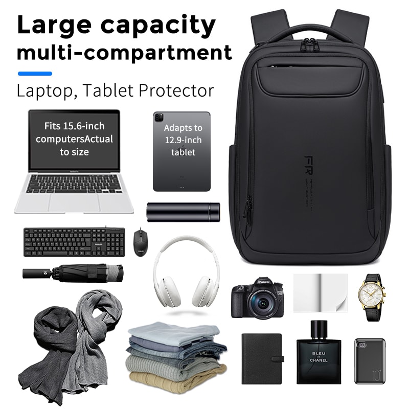 New Men Backpack 30 USB Port Charge Waterproof Backpack Large Capacity Schoolbag Multifunction Busi 3