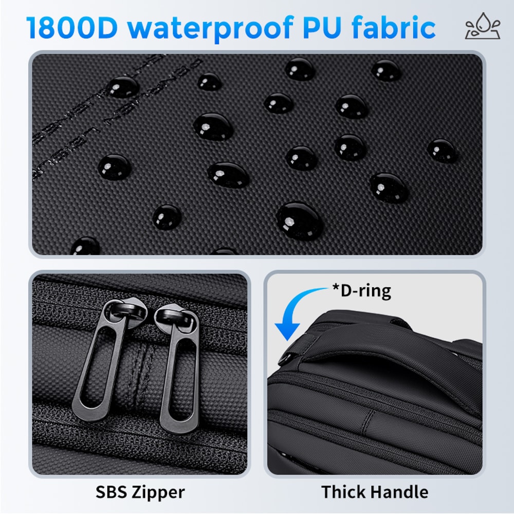 New Men Backpack 30 USB Port Charge Waterproof Backpack Large Capacity Schoolbag Multifunction Busi 5