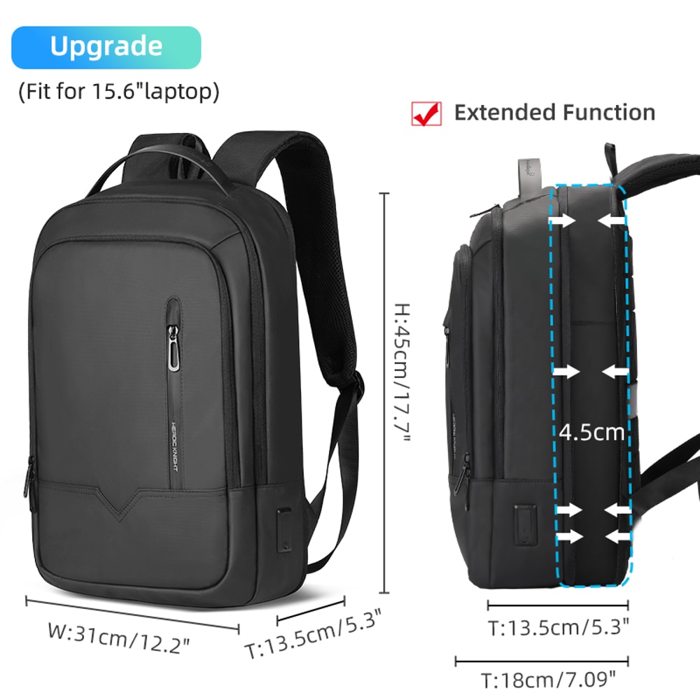 Waterproof School Bag Slim Man Laptop Backpack With USB Charging For Boys Teenagers Luxury Backpack