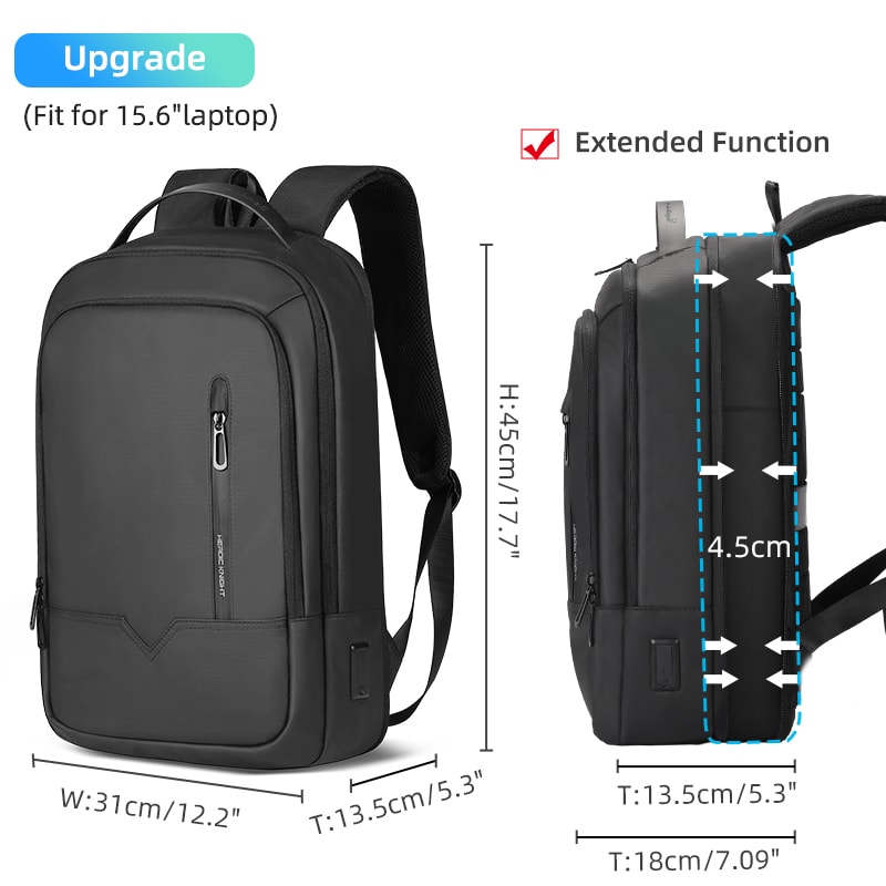 Waterproof School Bag Slim Man Laptop Backpack With USB Charging For Boys Teenagers Luxury Backpack