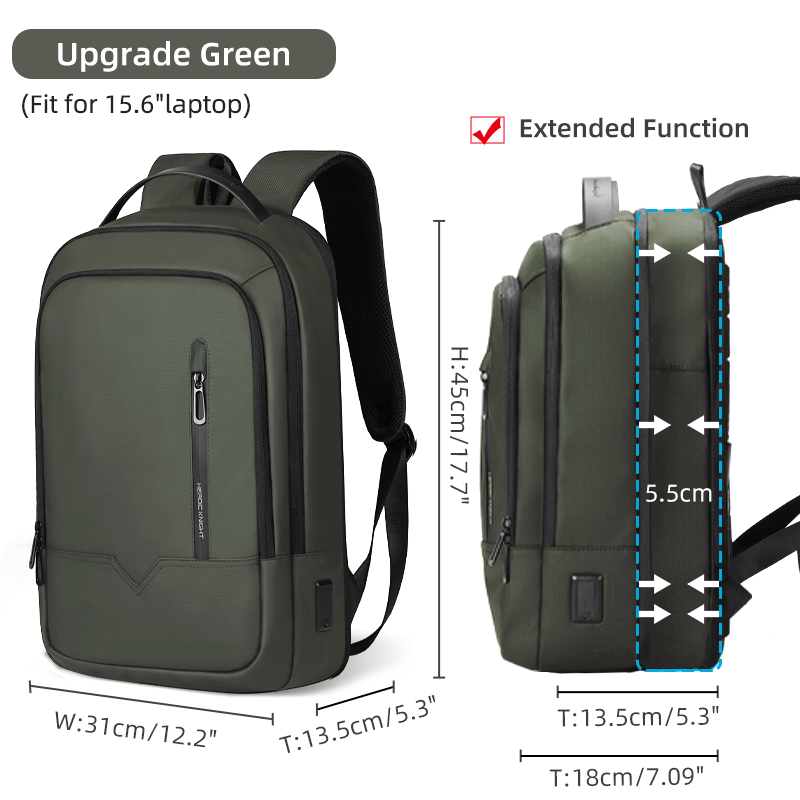 Waterproof School Bag Slim Man Laptop Backpack With USB Charging For Boys Teenagers Luxury Backpack