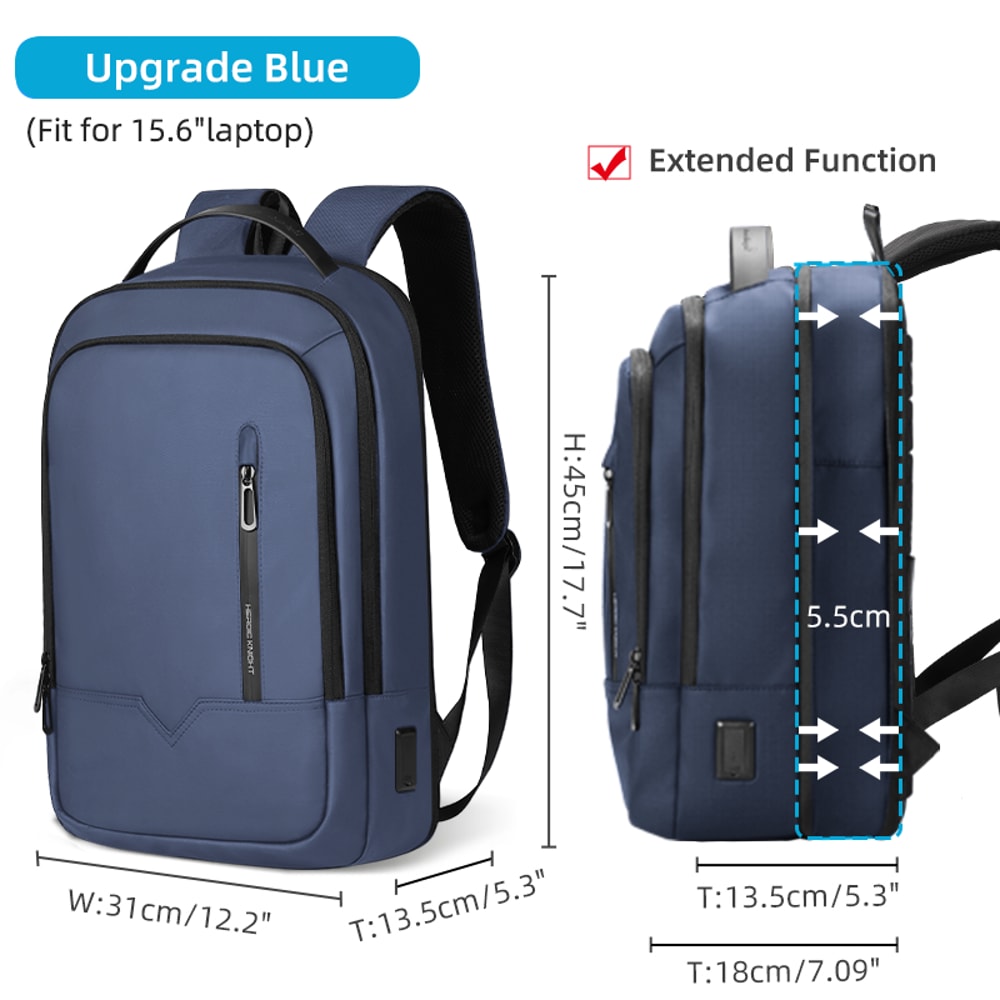 Waterproof School Bag Slim Man Laptop Backpack With USB Charging For Boys Teenagers Luxury Backpack