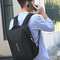 Mens Large Capacity Casual Backpack Waterproof Zipper Daypack Secure Password Lock USB Charging Po 0