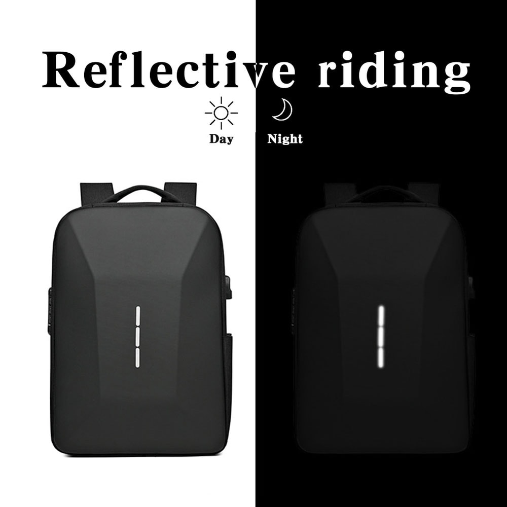 Mens Large Capacity Casual Backpack Waterproof Zipper Daypack Secure Password Lock USB Charging Po 2