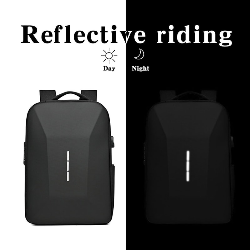 Mens Large Capacity Casual Backpack Waterproof Zipper Daypack Secure Password Lock USB Charging Po 2