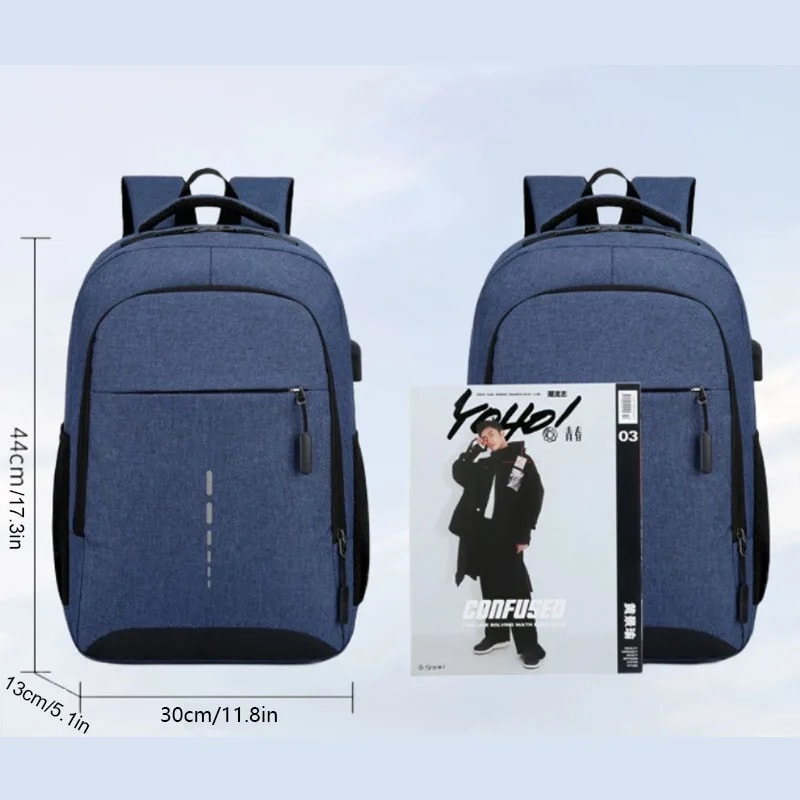 USB Charging Travel Backpack Classic Men Waterproof Backpack Large Capacity School Bag Laptop Casua 5