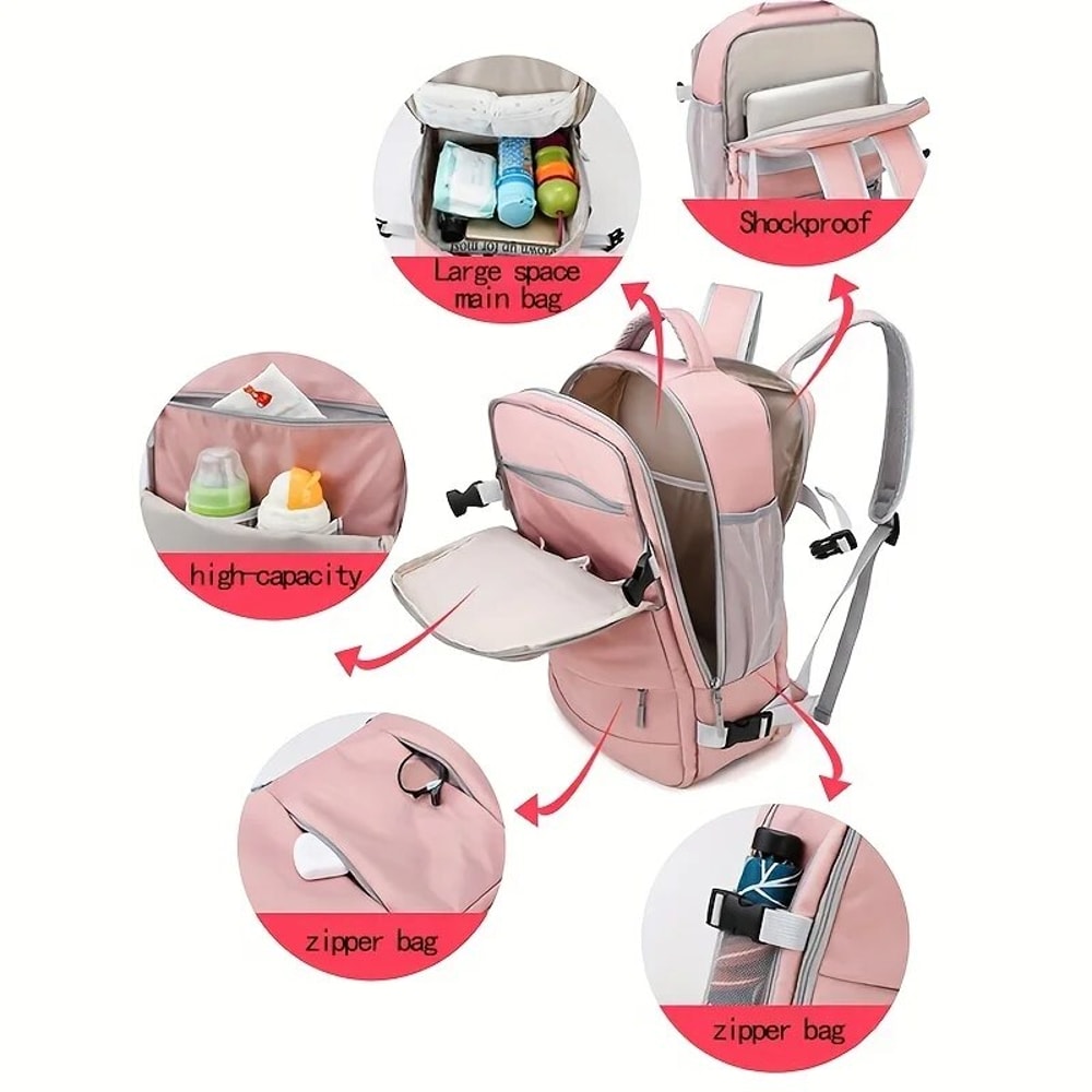 Multilayer Womens Backpack Large Capacity Travel Bag With Shoe Storage Waterproof And Dry Wet Separ 2