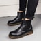 Breathable Leather Ankle Boots for Unisex, Smooth Platform Chelsea Boots for Women and Men, Stylish Platform Boots