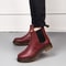 Breathable Leather Ankle Boots for Unisex, Smooth Platform Chelsea Boots for Women and Men, Stylish Platform Boots