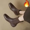 Stretch Sock Boots for Autumn/Winter, Comfortable Women's Soft Leather Chelsea Boots, Fashion Boots with Flexible Sole
