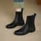 Stretch Sock Boots for Autumn/Winter, Comfortable Women's Soft Leather Chelsea Boots, Fashion Boots with Flexible Sole