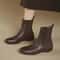 Stretch Sock Boots for Autumn/Winter, Comfortable Women's Soft Leather Chelsea Boots, Fashion Boots with Flexible Sole