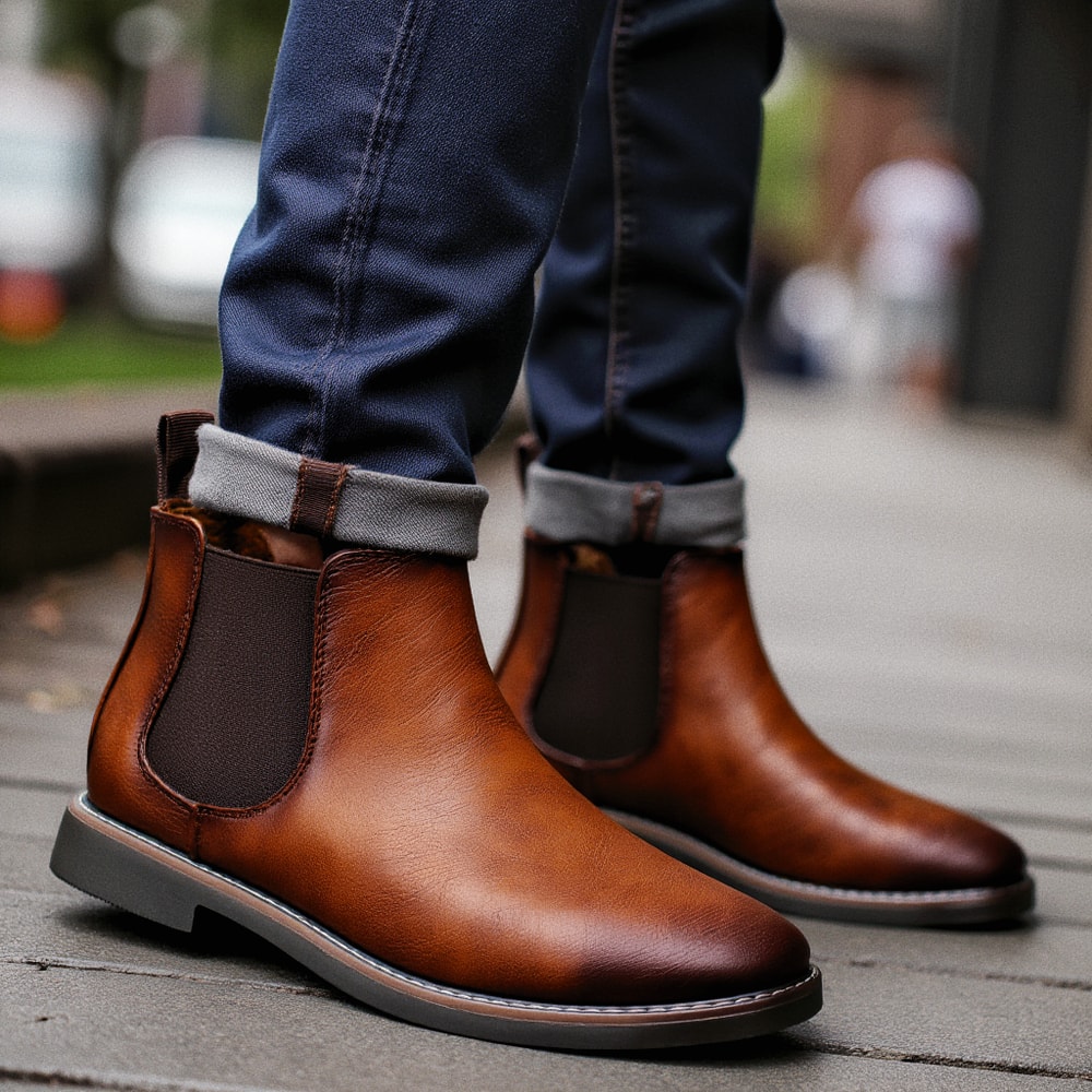 4046 Men Chelsea Boots Brand Retro Comfortable Fashion Men Boots 4