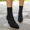 Luxury Stretch Fabric Chelsea Boots Women Spring Autumn Ankle Boots SlipOn Sexy Pointed Toe High He