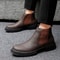 HighQuality Genuine Leather Men Chelsea Boots SlipOn Casual Footwear Vintage Ankle Boots 2