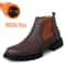 HighQuality Genuine Leather Men Chelsea Boots SlipOn Casual Footwear Vintage Ankle Boots 3