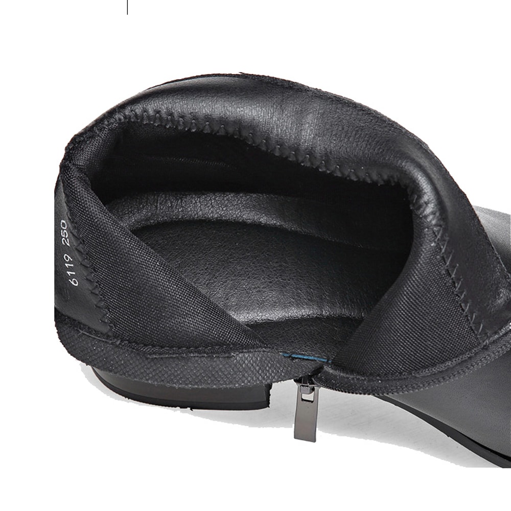 Mens British Business Leather Boots Pointed Toes Chelsea Boots Fashion Casual Shoes High Heels And 2