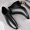 Mens British Business Leather Boots Pointed Toes Chelsea Boots Fashion Casual Shoes High Heels And 5
