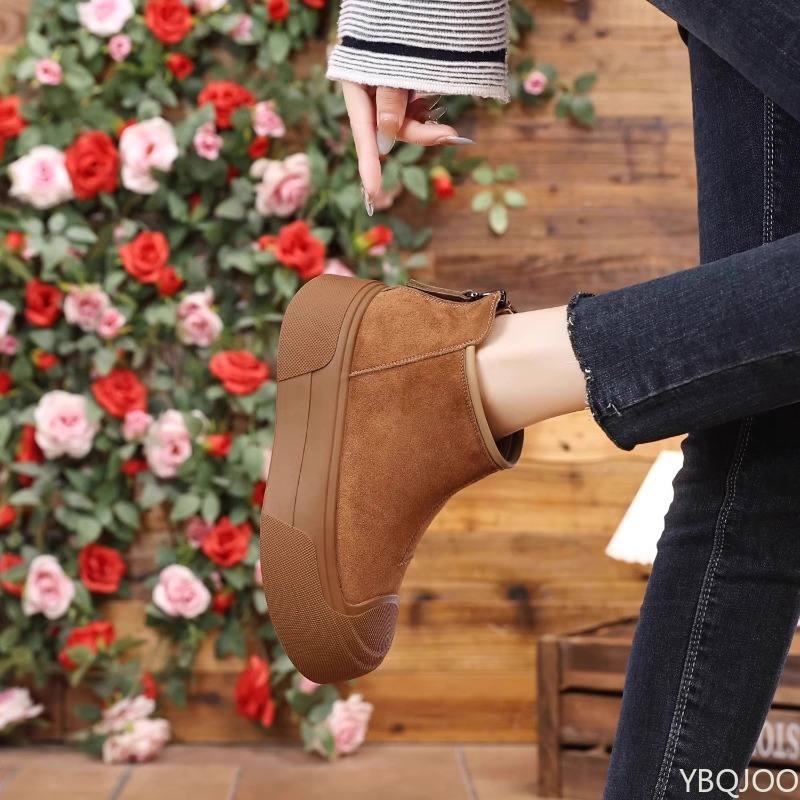 Women Warm Casual Comfortable Snow Boots, Velvet Cotton Winter Minimalist Short Boots