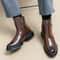 Mens HeightIncreasing Chelsea Boots Autumn Leather HighTops Business Casual Stylish Short Boots 2