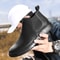 Men Winter Leather Ankle Boots With Fur NoSlip High Top Chelsea Boots Casual Work Shoes For Outdoor 1
