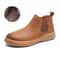 Men Winter Leather Ankle Boots With Fur NoSlip High Top Chelsea Boots Casual Work Shoes For Outdoor 9