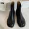 Retro Split Toe Ankle Boots Shiny Matte Leather Tabi Shoes Ninja Chelsea Botas Mujer 2