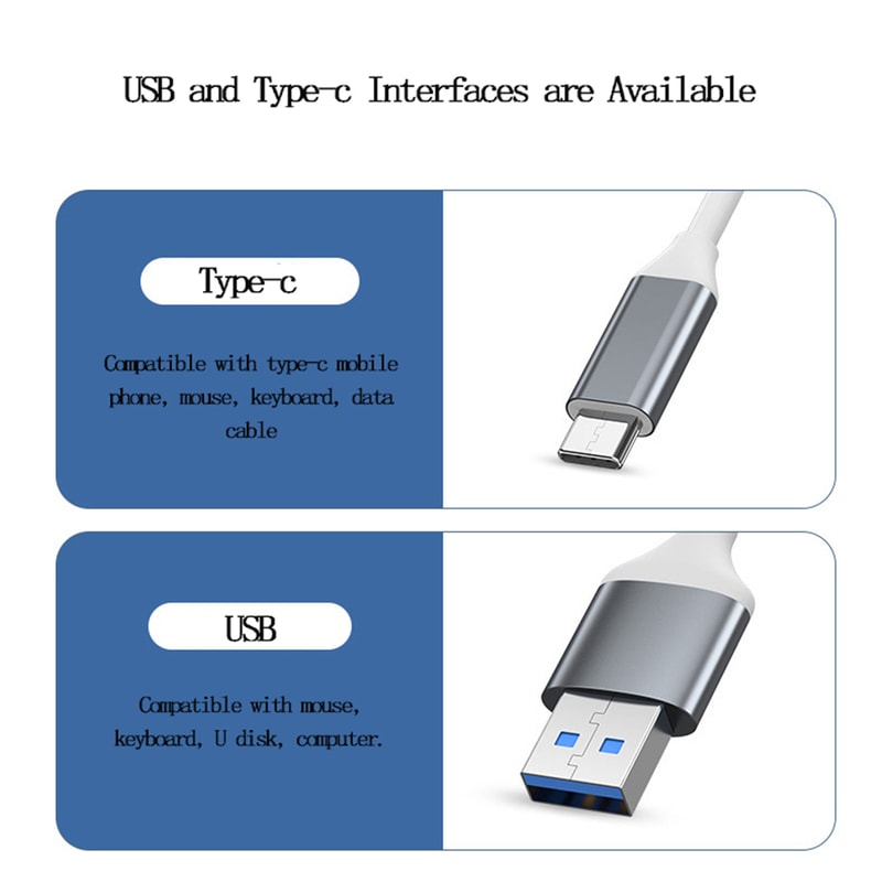 HighSpeed USB Hub Port Multiport HUB For PCType C Splitter USB Computer Accessories 6