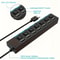 Power Adapter With ONOFF Switch USB Hub Splitter Multiple Expander HUB For PC Laptop MacBook 6