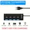 Power Adapter With ONOFF Switch USB Hub Splitter Multiple Expander HUB For PC Laptop MacBook 7