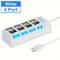 Power Adapter With ONOFF Switch USB Hub Splitter Multiple Expander HUB For PC Laptop MacBook 0