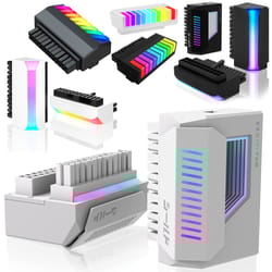 modular atx pin to degree power plug adapter, argb light mainboard power supply cable for motherboard pc