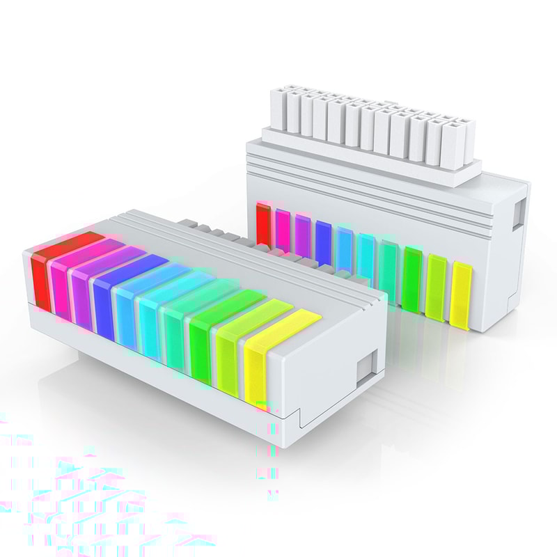 Modular ATX Pin To Degree Power Plug Adapter ARGB Light Mainboard Power Supply Cable For Motherboar 3