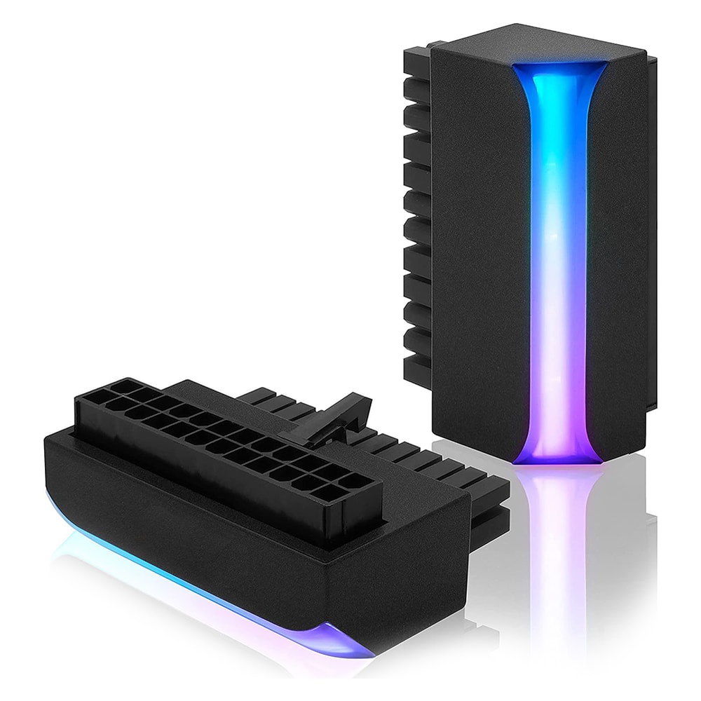 Modular ATX Pin To Degree Power Plug Adapter ARGB Light Mainboard Power Supply Cable For Motherboar 7