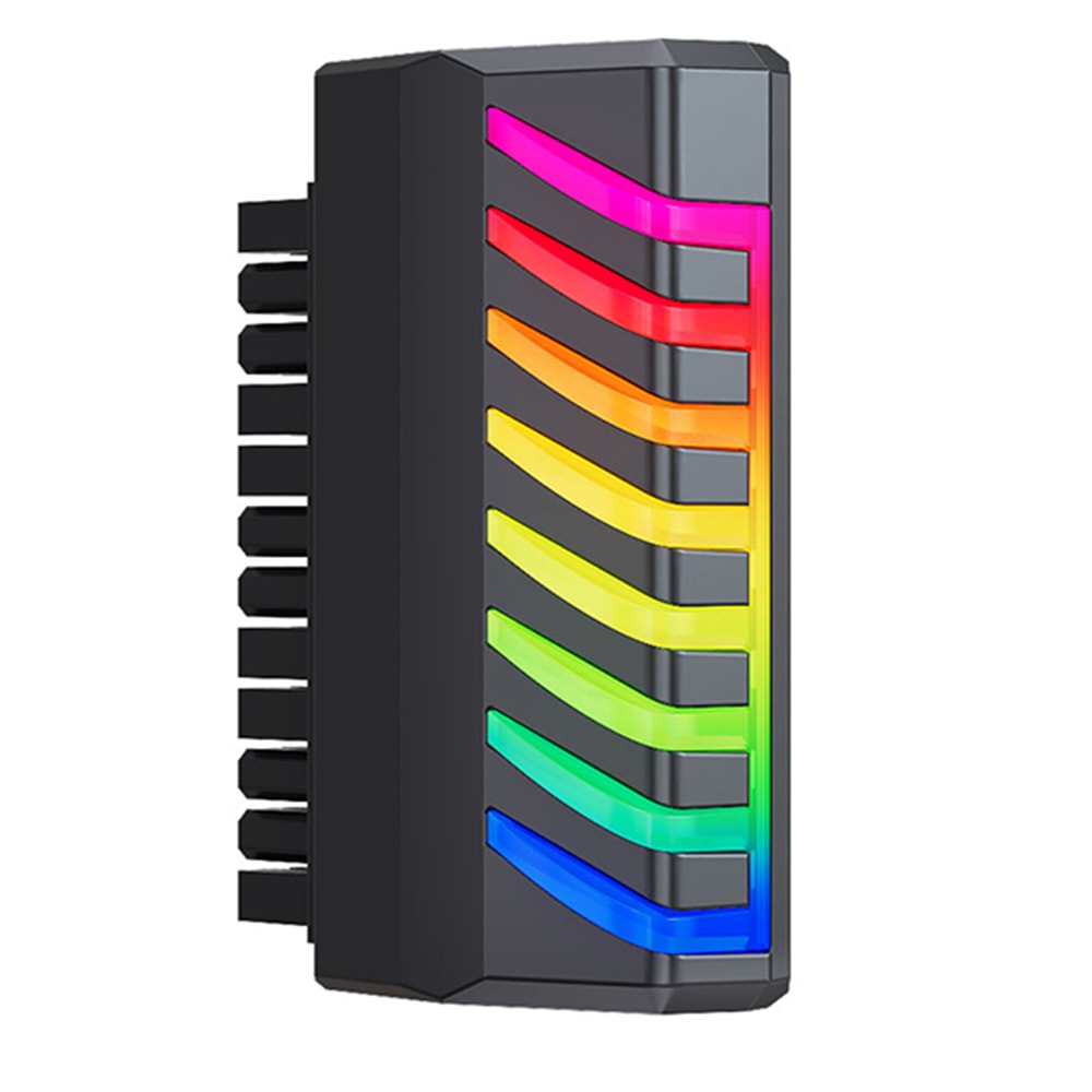 Modular ATX Pin To Degree Power Plug Adapter ARGB Light Mainboard Power Supply Cable For Motherboar 9