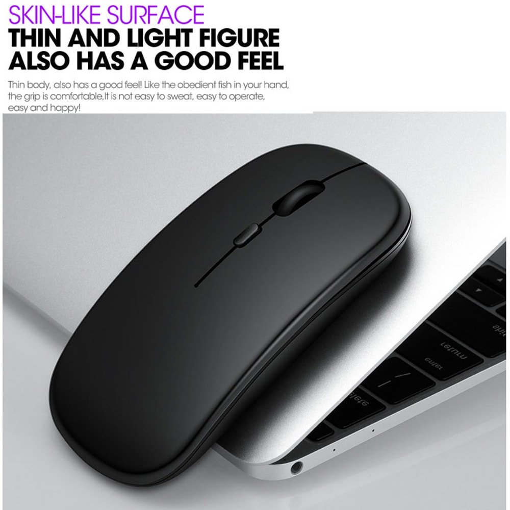 Ultra Thin Wireless Mouse For Laptop And Tablet Bluetooth Mice Battery Version 4