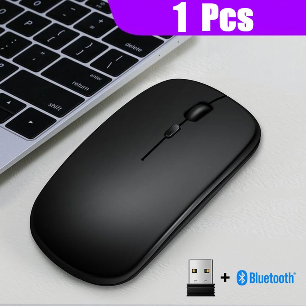 Ultra Thin Wireless Mouse For Laptop And Tablet Bluetooth Mice Battery Version 2
