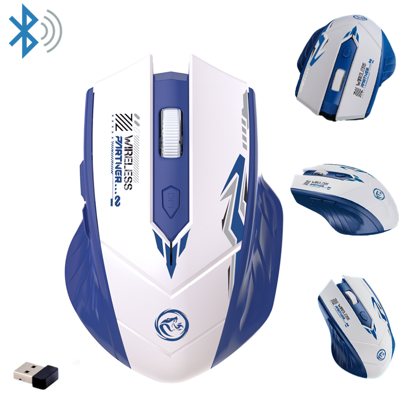 Bluetooth 24G Wireless Mouse DualMode Gaming Mice 1600DPI ESports Rechargeable Mouse For PC Gamer C 0